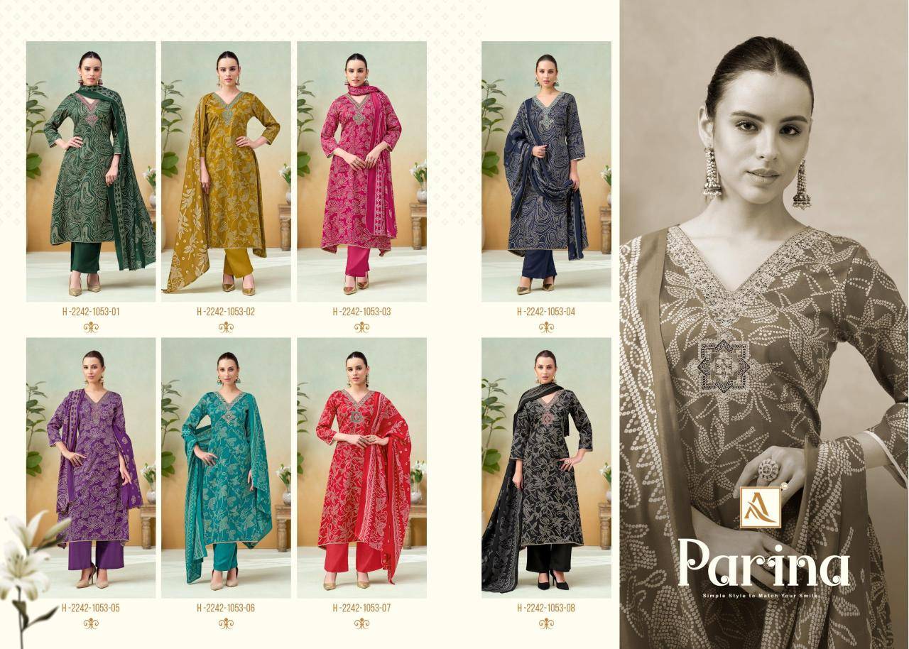 Alok suit parina Designer dress material wholesalers